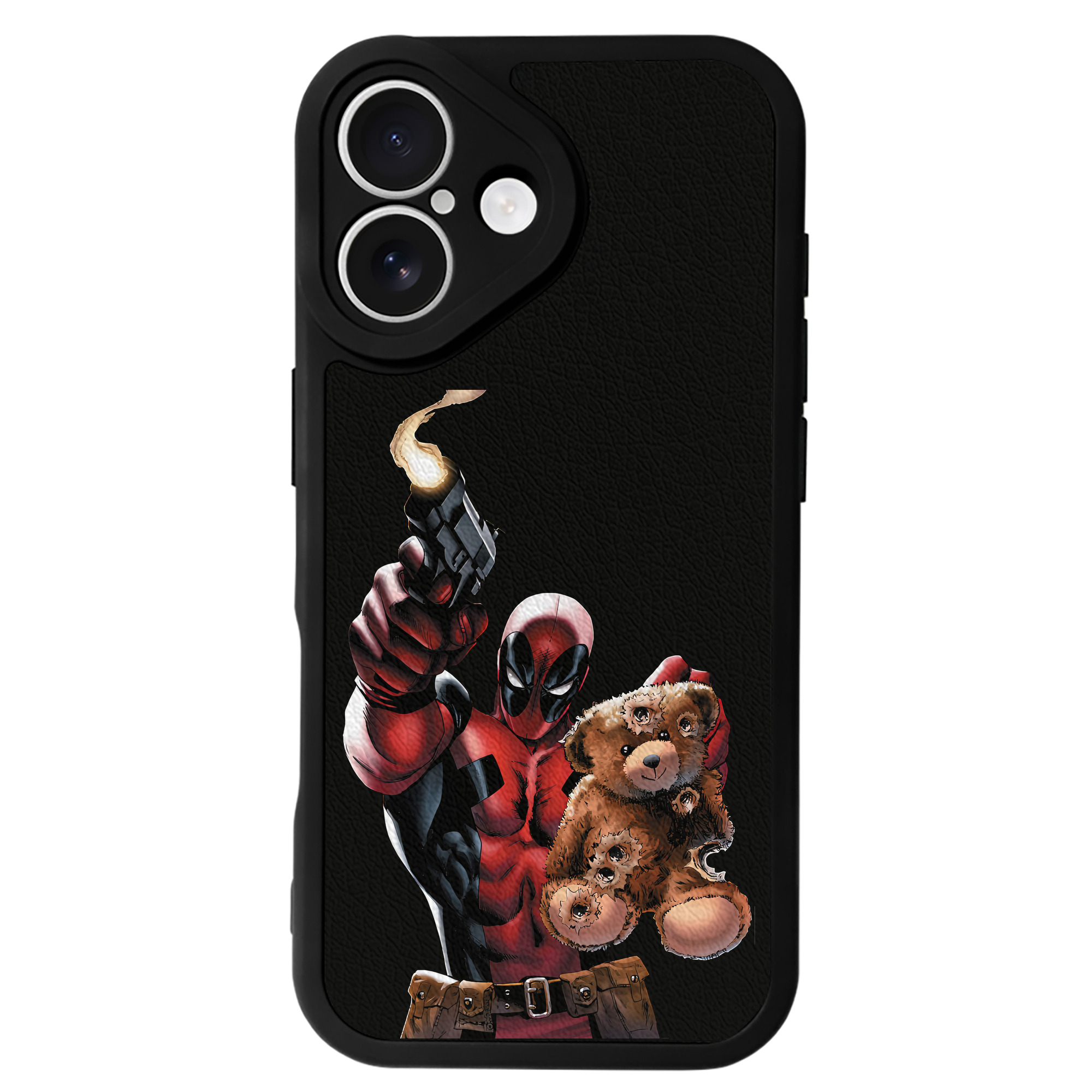 （画像用） Deadpool デッドプール 【iPhone 16シリーズ対応】シリコンスマホケース（レザー調） 材質：シリコン